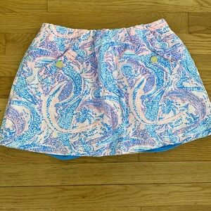 Lilly Pulitzer Madison skort in later gator print 🐊 size medium
